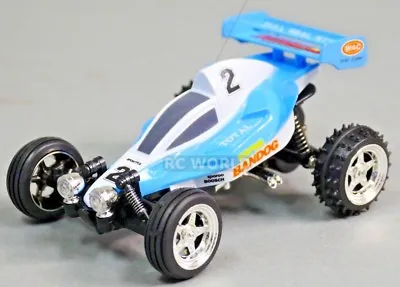 RC 1/52 Radio Control RC Micro Mini BUGGY Off-Road W/ LED Lights BLUE • $14.99