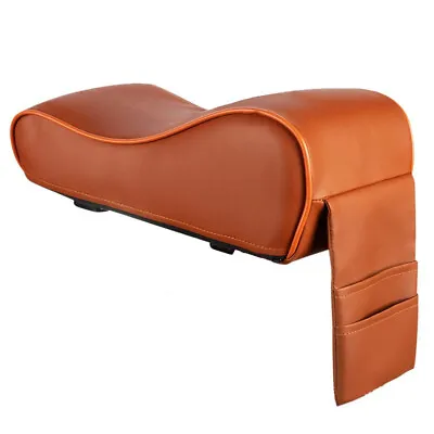 Car Accessories PU Leather Armrest Cushion Cover Center Console Box Pad Brown • $21.16