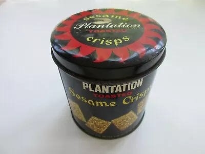 Vintage Plantation Toasted Sesame Chips Metal Canister With Lid Philadelphia PA • $10