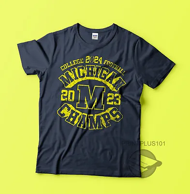 2024 CFP Michigan Football 2023 National Champions Distressed T Shirt SM-3XL • $18.99