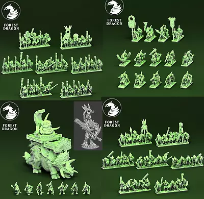 10mm Lizardman Lizardmen Warmaster Archmage Megadon Force Minihammer Army • £25