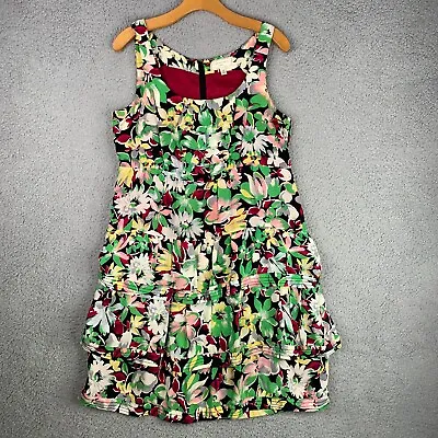 Moulinette Soeurs Dress Womens Size 10 Silk Floral Tropical Anthropologie  • $16.79