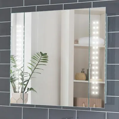 £209.99 • Buy 650x600mm Rowan Battery LED Illuminated Bathroom Mirror Cabinet | Wall Mounted