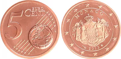 Monaco 5 Cent 2013 Currency Coin Rare Year Edition 10.000 Mint State 107799 • $56.92