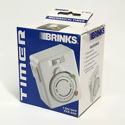 Brinks Security Mechanical Timer 42-1010 Indoor 1 On/Off Per Day New In Box  • $7.99