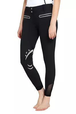 EQUINE COUTURE LADIES IBIZA KNEE PATCH BREECHES Black 36 • $64.22