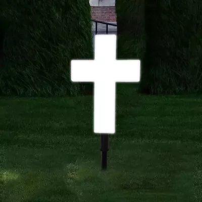 Christian Solar-Powered Light Cross By Eternal Light Memorial Garden Light Grave • £17.49