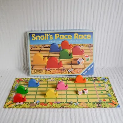 Vintage Snails Pace Race Children's 1994 Ravensburger Board Game Wooden Pieces • £22