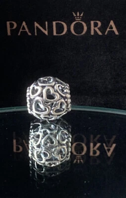 £12.50 • Buy Pandora Open Work Hearts 💖 Design Charm Bead Genuine 790964 Beautiful 💕