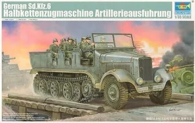 Trumpeter 05531 - 1/35 German Sd.Kfz.6 5 Ton Half Track Artillery Model Kit • £37.50