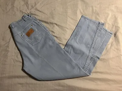 Vintage 50s 60s Wrangler Misses Sanforized Light Blue Jeans Pants Conmar Cowgirl • $35