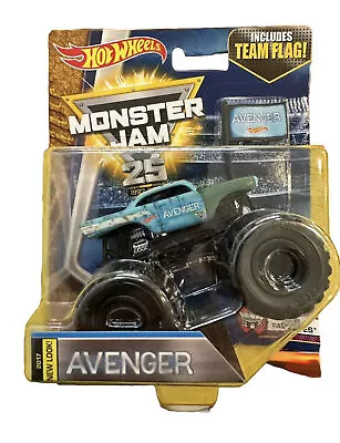 HOT WHEELS Monster Jam AVENGER Rust Tour Favorites 6/10 NEW 1:64 Team Flag Truck • $17.95