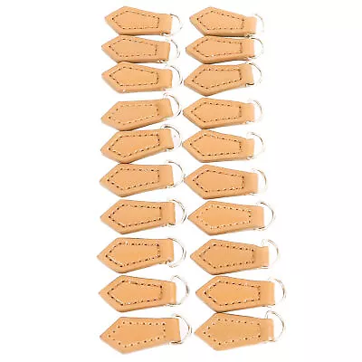 20pcs Rhombus Leather Zipper Pull Handcraft Zipper Tags Spares(Maize Yellow) YSE • $27.81