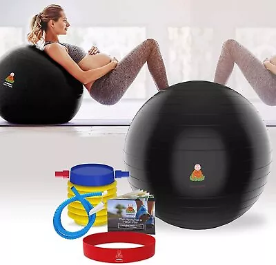 $13.76 • Buy Exercise Yoga Ball Extra Thick Yoga Ball Pilates Balance Anti-Burst (65) W/ Pump