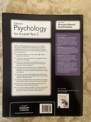 Edexcel Psychology For A Level Year 2: Student Book By Julia Russell Cara... • £19.99
