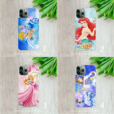 Princess Belle Ariel Cinderella Tpu Phone Case Cover For Iphone Samsung Huawei • £7.99