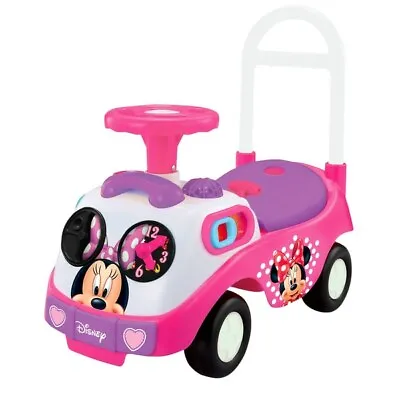 Toddlers Pink Minnie Mouse Activity Ride On Toy Car With Flashing Lights & Sound • £54.99