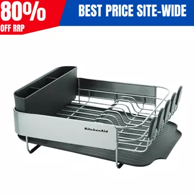 Kitchenaid Stainless Steel Wrap Compact Dish Rack- Gray • $145.99