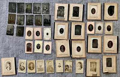 Lot 51 Family Daguerreotype Tintype Photos Lamar Ellis Baldwin Reynolds Indiana • $99