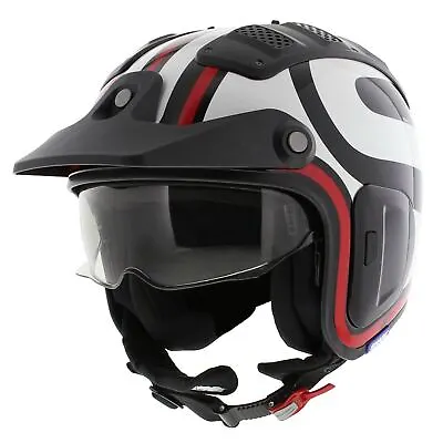 Shark X-Drak 2 Trial Helmet Thrust-R Gloss Black White Red KWR • $106.82