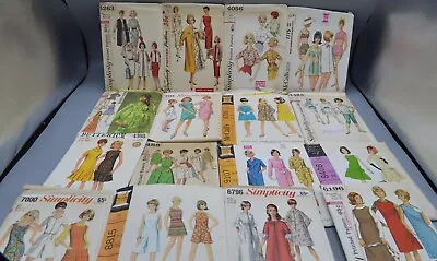 Lot Of 16 1960s Vintage Sewing Patterns Bathing Suit Coat Robe Dresses Size 12 • $18