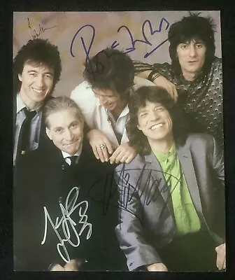 ROLLING STONES 9.75”x12” Mag Pic Signed Autograph By Jagger Watts Wood Wyman • $150