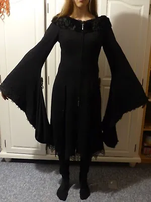 Devil Fashion Dress Gothic Punk Kimono Rave Jacket Visual Kei Lolita Fur Tunic • $89