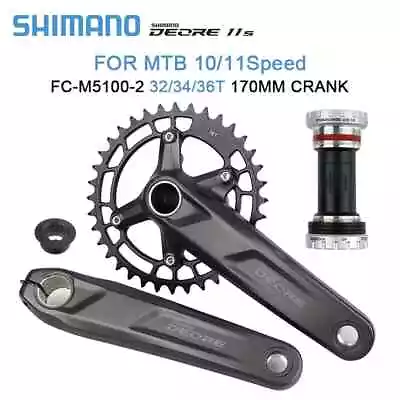 SHIMANO Deore FC M5100 Crankset 1x11Speed MTB Sprocket Mountain Bike Crankarm • $120.47