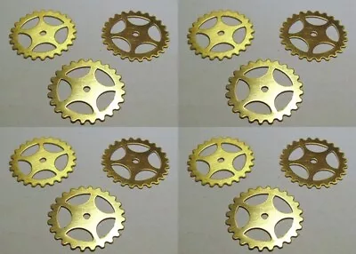 MIXED Lot 12 BRASS Watch GEARS~ 25mm/1  ~ SteamPunk ~ Open Sprocket  USA-Made • $12.07