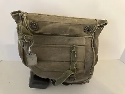VINTAGE M17 A1 US ARMY GAS MASK Canvas Bag CHEMICAL BIOLOGICAL • $29.99