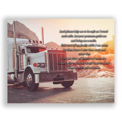 Semi Truck Driver Motivational Poster Art Print Dispatch Office Wall Decor • $9.95