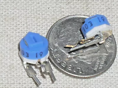 2 New Mini 10k Linear Taper 1t 1 T Turn Carbon Pcb Pwb Trimmer Potentiometer • $1.99