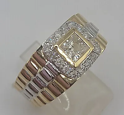 Men's 14ct Yellow Gold Natural Diamond Ring • $2252.60
