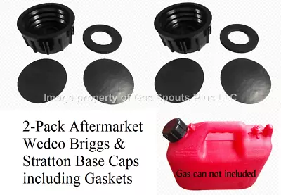 2 PK WEDCO BRIGGS Gas Can BASE SOLID CAPS Blind Closed Storage Lid VITON GASKET • $11.99