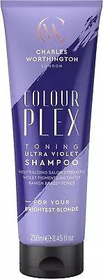 Charles Worthington Colourplex Toning Ultra Violet Shampoo Purple Shampoo For • £8.82