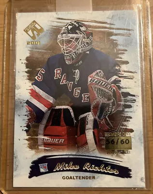 2000-01 Private Stock Premiere Date Mike Richter S/N 56/60 Card #67 NY Rangers • $20