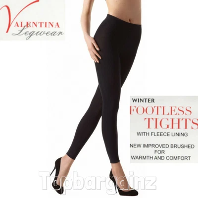 £4.79 • Buy Ladies Winter Warm Tights Fleece Lined Footless Thermal Womens Soft Thick Pants