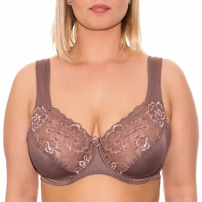 34-48C-J Plus Size Bra Full Coverage Underwire Wide Strap Soft Cup Support Panel • $22.99