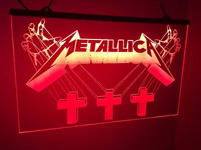 Metallica Master Of Puppets Led Neon Light Sign Man Cave Music Heavy Metal • $34.88