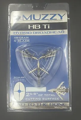 Muzzy Broadhead Trocar Hybrid Titanium 4 Blade Arrowhead - Pack Of 3 • $49.99