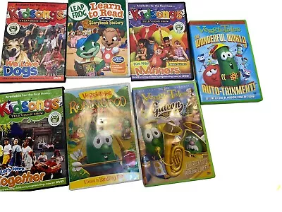 Lot 7 VeggieTales Leap Frog And Kidsongs DVD • $23.99