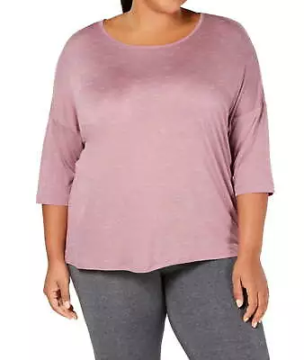 Allbrand365 Designer Womens Plus 3/4 Sleeves Pullover Top Size 3X Color Rose • $42.22