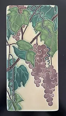 Motawi Tileworks Pottery Wisteria 4 X 8 Art Tile Vines Red Grapes • $120