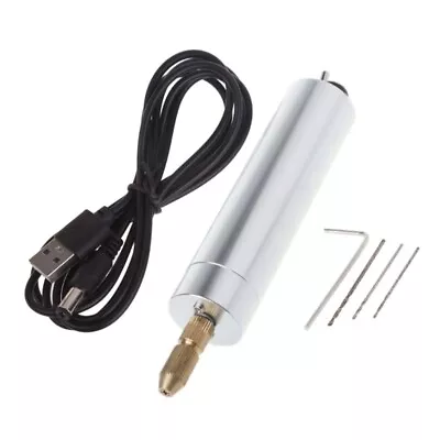 Micro Mini Electric Hand Drill Aluminum Portable Handheld Drill USB Power Supply • £8.83