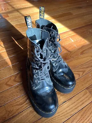 Dr Doc Martens Jadon Max Size 7 High Platform Black Boots Goth Punk  • $140