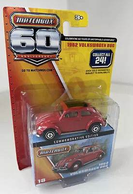 MATCHBOX 60 ANNIVERSARY VOLKSWAGEN BUG Red- 2013 • $11.69