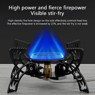 Outdoor Stove Camping Gas Stove Strong Fire Stove Heater Folding Ultralight Stov • $82.62