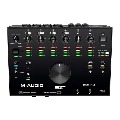 M-Audio AIR 192|14 192 14 8-In/4-Out 24/192 USB Audio Studio Recording Interface • $329