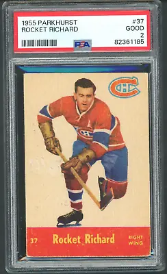 Maurice Richard 1955-56 Parkhurst #37 HOF Canadien De Montréal PSA 2 GOOD • $1225.42