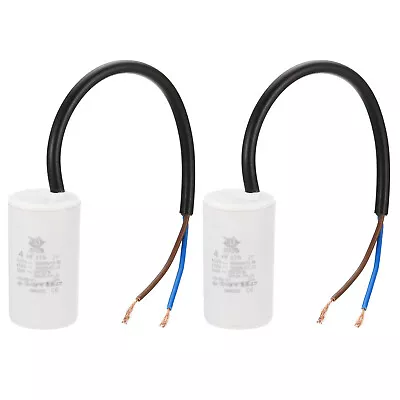 CBB60 4uf Running Capacitor2Pcs AC 450V 2 Wires 50/60Hz Cylinder 54x30mm • $11.65